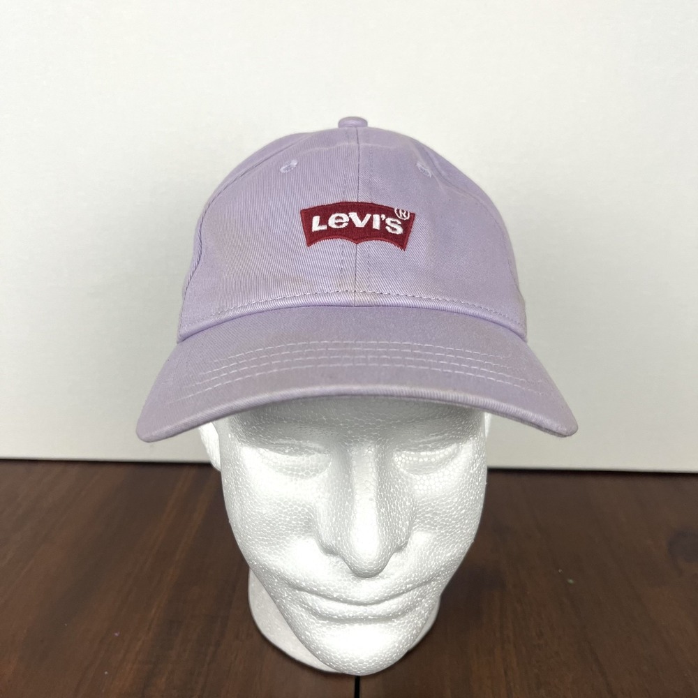 Levi's Batwing Logo Baseball Cap Hat Lavender Purple Snapback Cotton Adjustable